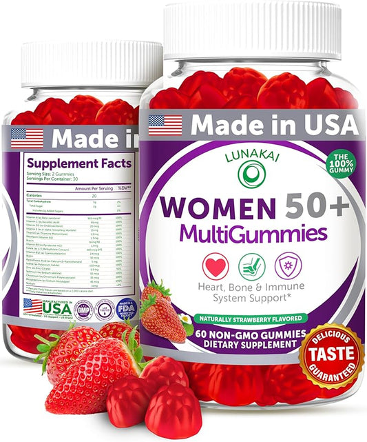 Lunakai 50 Plus Women's Multivitamin Gummies 60 ct