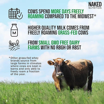 NAKED Whey 2LB 100% Grass Fed 1 Ingredient,