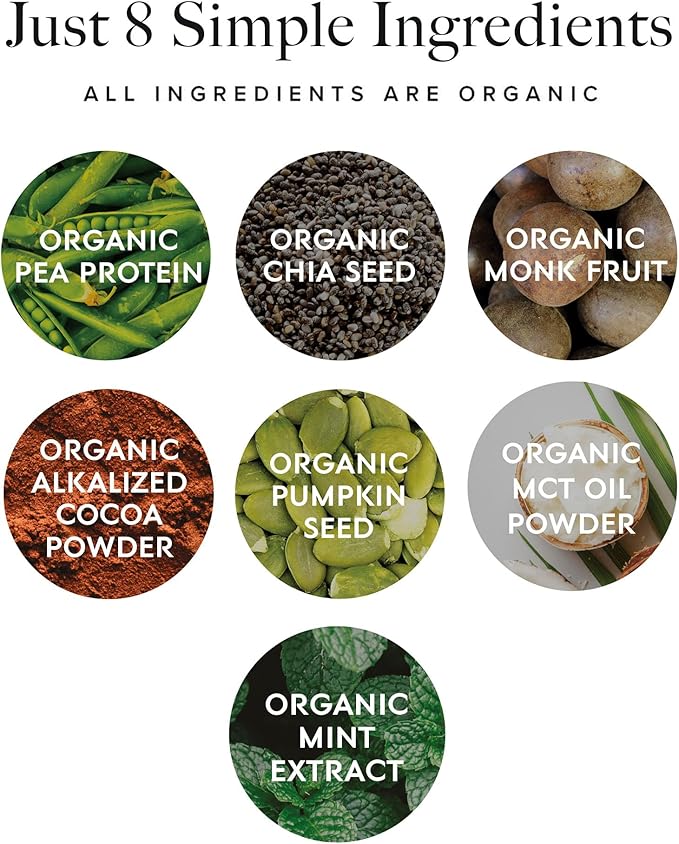 Truvani Vegan Pea Protein Powder | Mint Chocolate | 20g Organic Plant Based Protein | 20 Servings | Keto | Gluten & Dairy Free | Low Carb | No Added Sugar