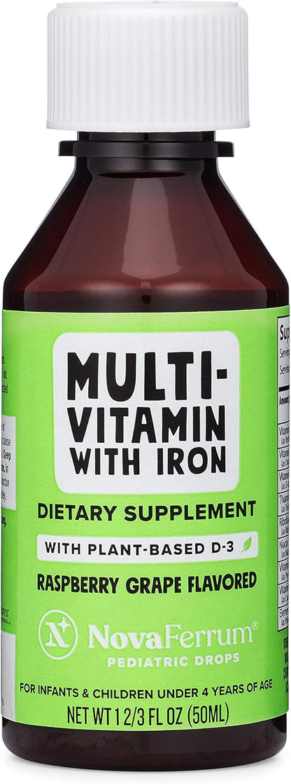 NovaFerrum Delish | Vegan Multivitamin D-3 | 1.69 Fl (50 mL)