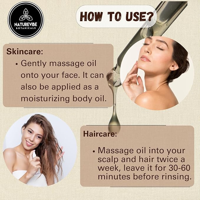 Naturevibe Botanicals Jamaican Black Castor Oil 32 Ounces 100% Pure