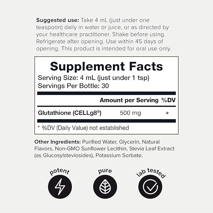 Lab Tested Ultra Bioavailable Liposomal Glutathione 4 fl.