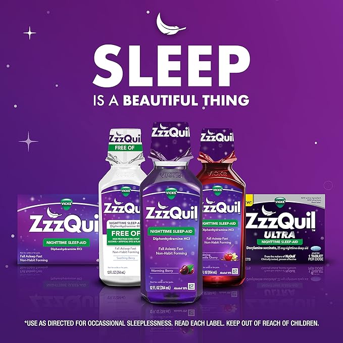 ZzzQuil, Sleep Aid, Nighttime Sleep Aid 50 mg 12 FL 2)