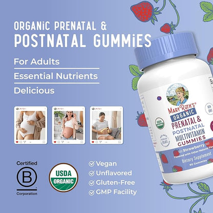 MaryRuth Organics Prenatal Vitamins for Women 800 mcg 30 Servings