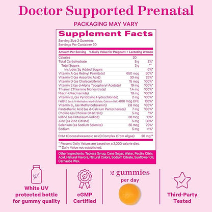 Pink Stork Premium Prenatal Gummy Vitamins 60 Vegan