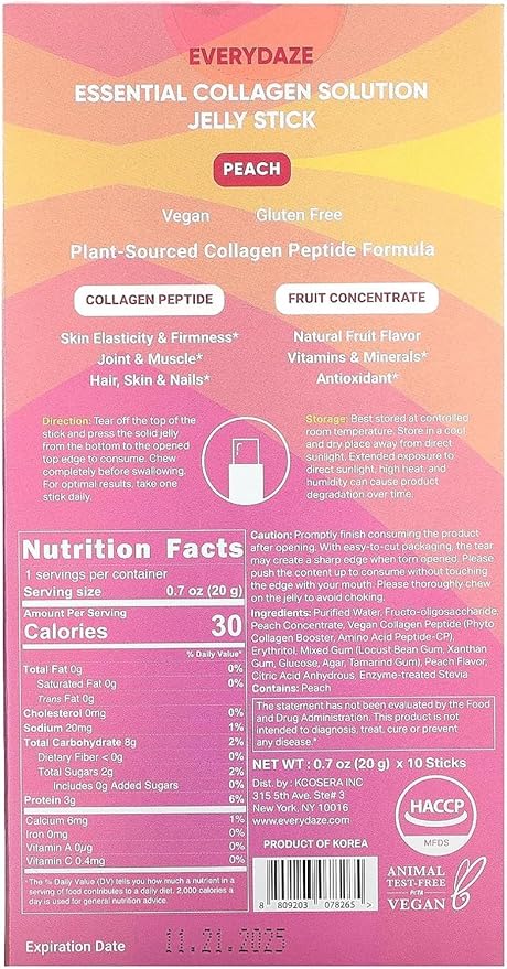 EVERYDAZE Essential Collagen Solution Jelly Stick 10 Packs