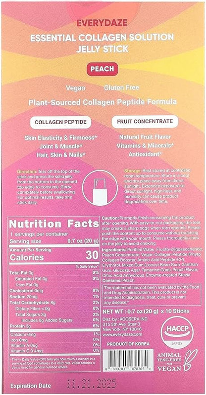 EVERYDAZE Essential Collagen Solution Jelly Stick 10 Packs