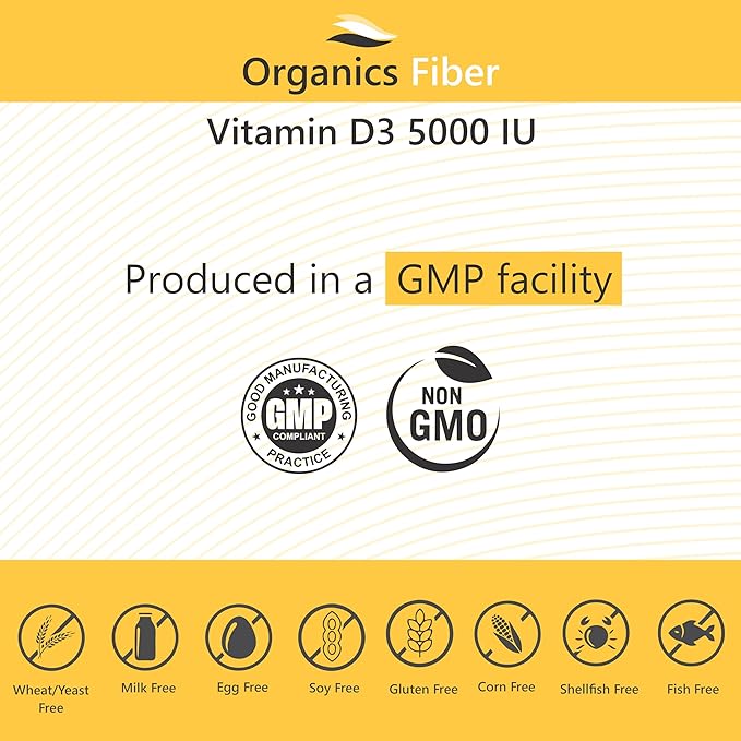 Vitamin D3 125 mcg (5,000 IU) (120 Softgels)