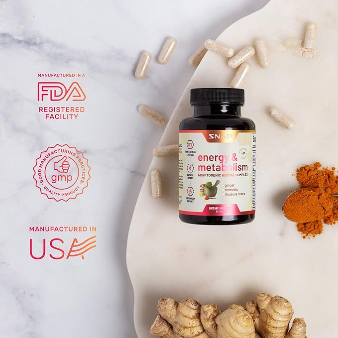 Metabolism and Natural Energy Supplements 60 Capsules