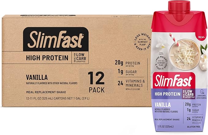 SlimFast High Protein Vanilla Bundle- 12 (20g Protein) 26 Servings (20g Protein)