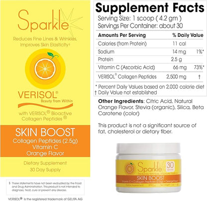 Sparkle Skin Boost Orange Verisol Collagen 5.3oz