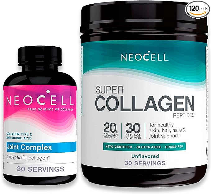 NeoCell Super Collagen Powder & Joint 1, 2, 2, & 3, 21.2 21.2 oz &120 Capsules