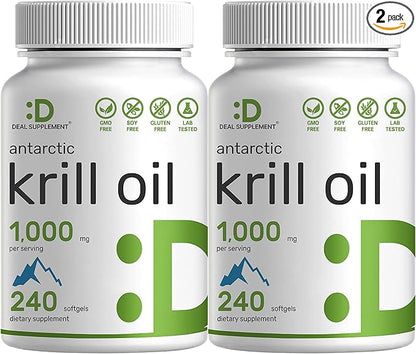 Eagle Shine Vitamins 2 Pack Antarctic 1,000mg Per 480 Softgels Omega-3s, EPA,