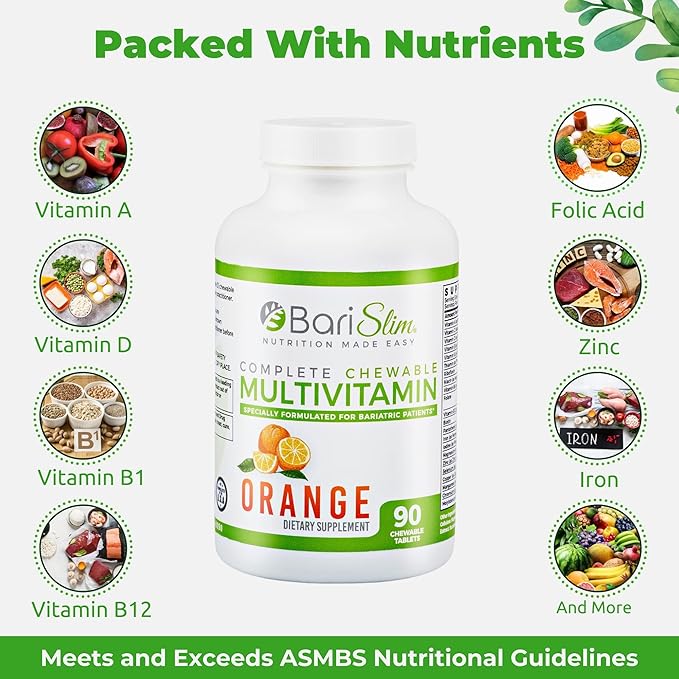 BariSlim Complete Chewable Bariatric Multivitamin Tablets 45 mg