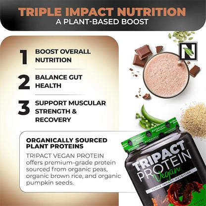 TRIPACT Vegan Protein Powder, for Vegan 20 Servings
