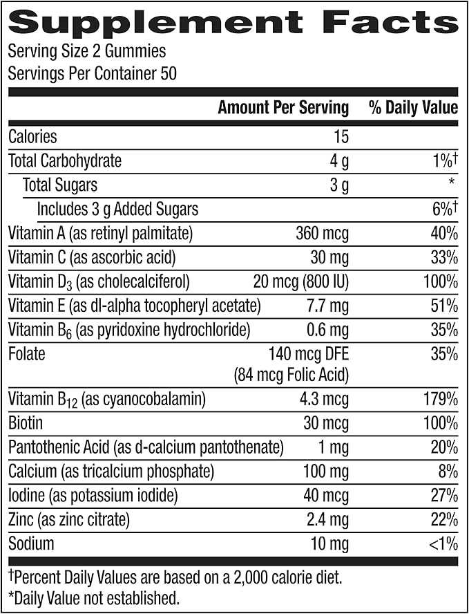 Centrum Women's Multivitamin Gummies, Tropical Fruit 100 Count, 50 Day