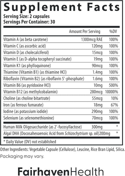 Fairhaven Health Postnatal Multivitamin Essentials 60 Capsules