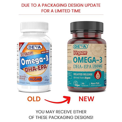 DEVA Nutrition Vegan Omega-3 DHA-EPA, from 90 Vegan 1-Pack
