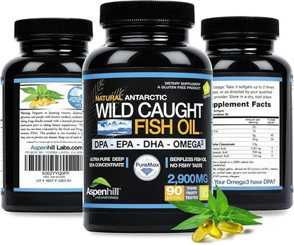 Aspen Hill Labs Ultra Pure Wild 2900 mg Omega-3-90 SoftGels Omega-3 with