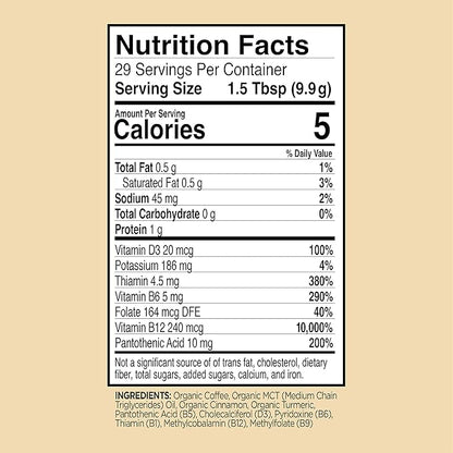 VitaCup Organic Genius Ground Keto Coffee, Increase Energy & Focus w/MCT Oil, Turmeric, B Vitamins, D3, USDA Organic Ground Coffee Medium Dark Roast, 100% Arabica Coffee Grounds, 3 bags, 10 oz each