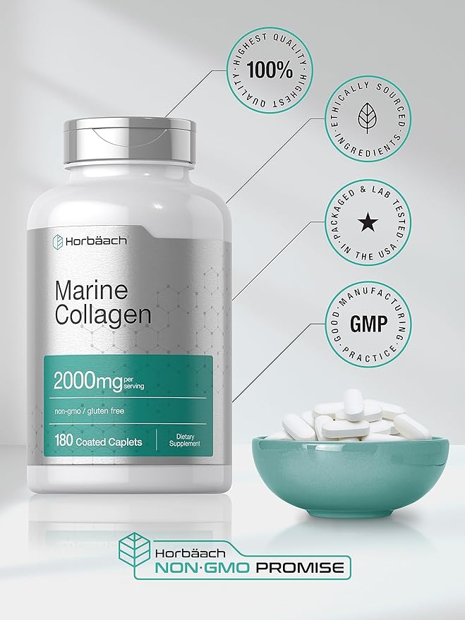 Horbäach Marine Collagen Peptides 2000mg 180 Caplet