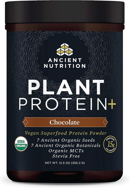 Ancient Nutrition Plant Based Protein Powder, 15g Protein 12 Serving
