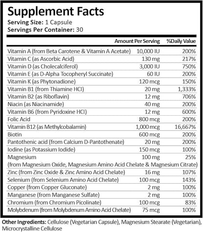 Bariatric Multivitamin | Capsule | Iron 30 Count