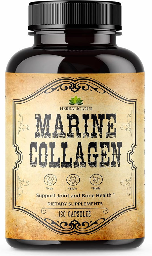 Marine Collagen Capsules 120 Capsules, 30 Days