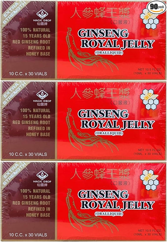 3 Boxes Magic Drop Ginseng Royal (30 Vials), 90 Vials