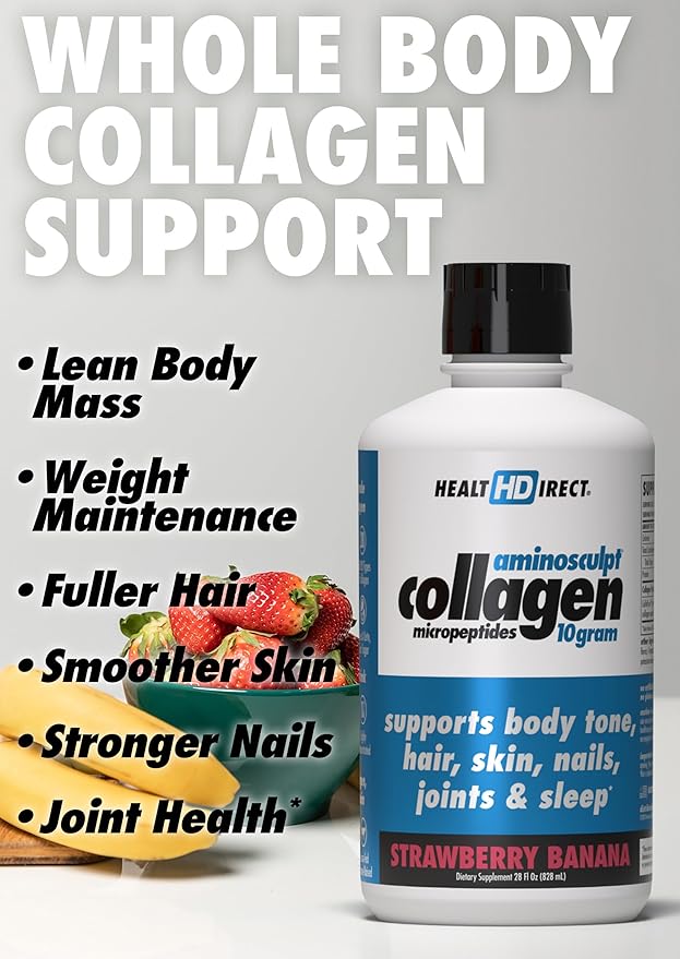 HEALTH DIRECT – AminoSculpt Liquid Collagen 28 FL 28 Servings 10 Grams
