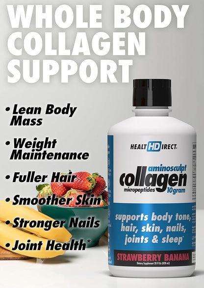 HEALTH DIRECT – AminoSculpt Liquid Collagen 28 FL 28 Servings 10 Grams