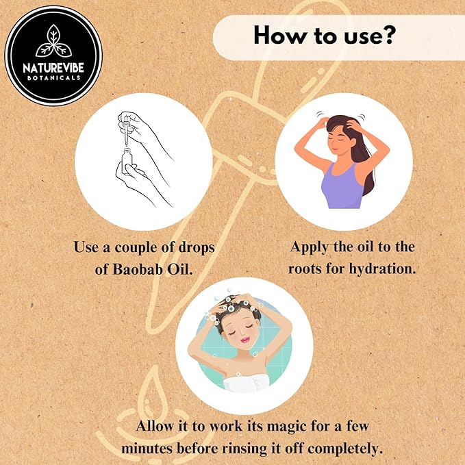 Naturevibe Botanicals Baobab Oil 32 Ounces 100% Pure