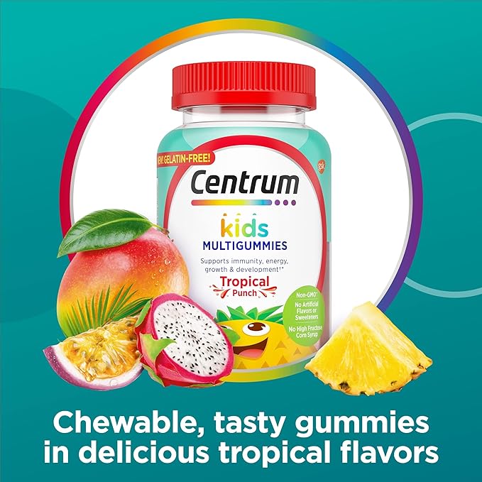 Centrum Kids Multivitamin Gummies, Tropical Punch 150 Count, 150 Day