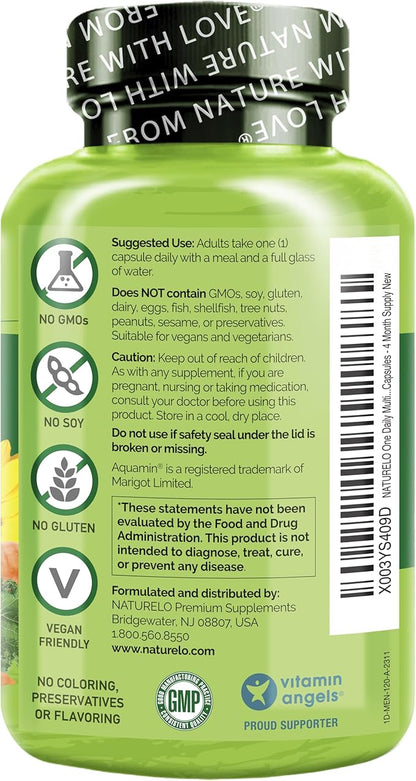 NATURELO Mens Multivitamins 120 Vegetarian
