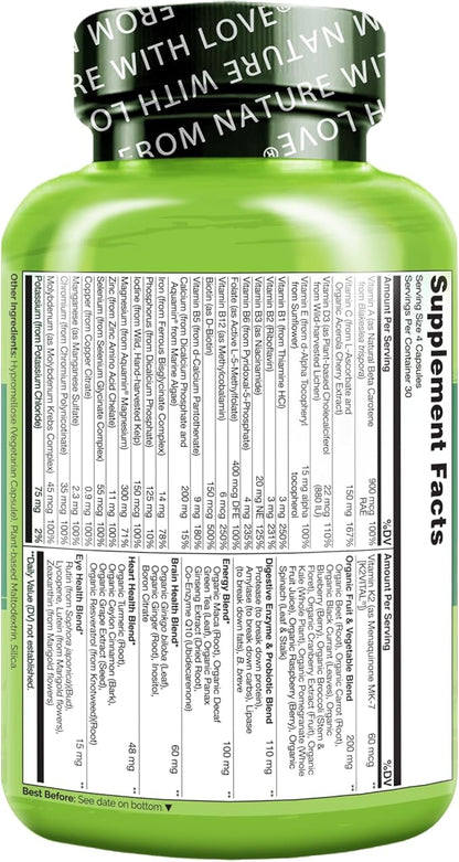 NATURELO Whole Food Multivitamin for Women 120 Capsules