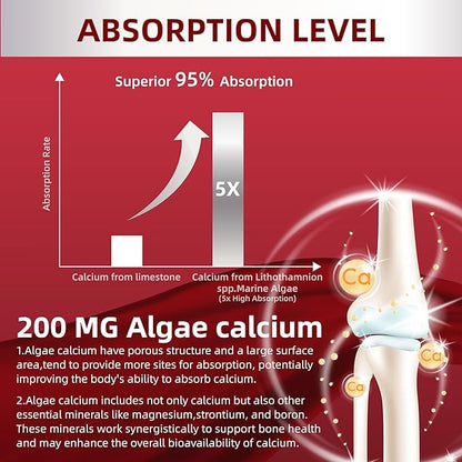 Multivitamin For Her 50+ with No Iron A,C,D3,E,B6,B12&Zinc,Probiotics,Alage Calcium 50+ Multivitamin Free,120 Count