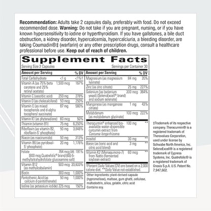 Integrative Therapeutics Clinical Nutrients HP - Multivitamin with Vitamin C, Zinc, Biotin & Vitamin B12 - Antioxidant Support Supplement for Men and Women* - Dairy Free - 60 Capsules