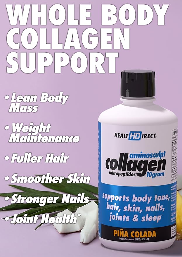 HEALTH DIRECT – AminoSculpt Liquid Collagen 28 FL 28 Servings 10 Grams