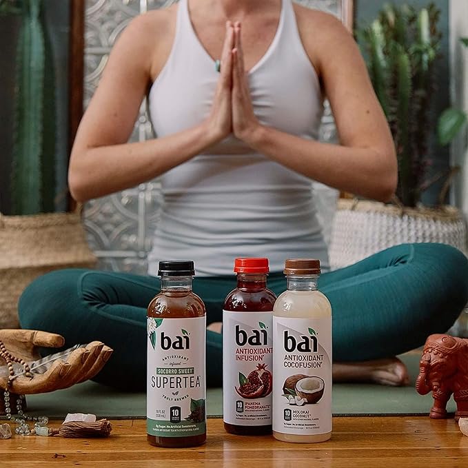 Bai Coconut Flavored Water, Molokai Coconut, Antioxidant Infused Drinks, 18 Fl. Oz. (Pack of 6)