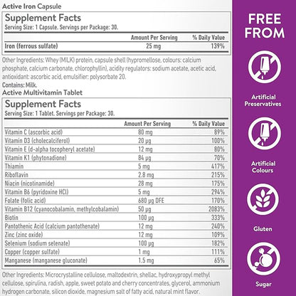 Active Iron for Women, Non-Constipating, 30 30 Multivitamin