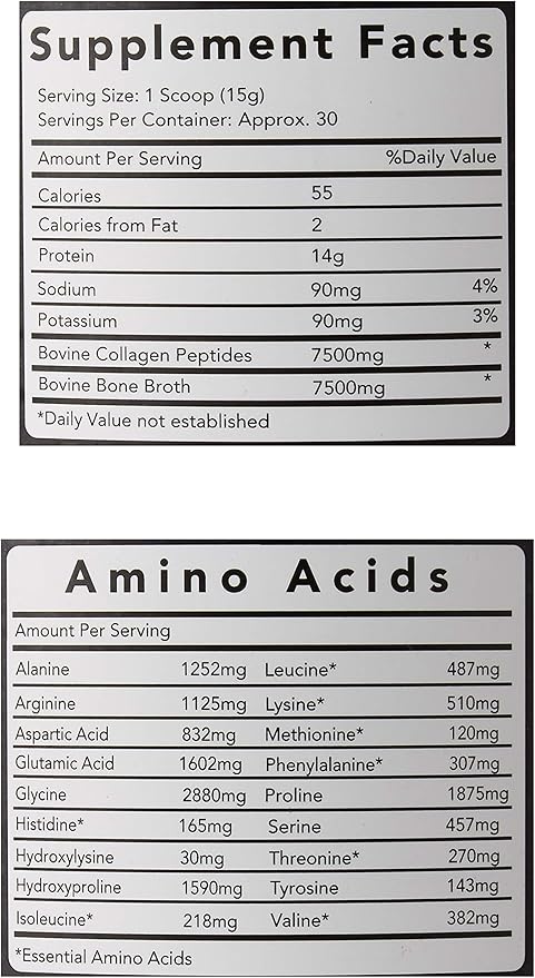Premium Collagen Peptides Bone Broth: Grass