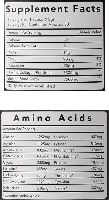Premium Collagen Peptides Bone Broth: Grass