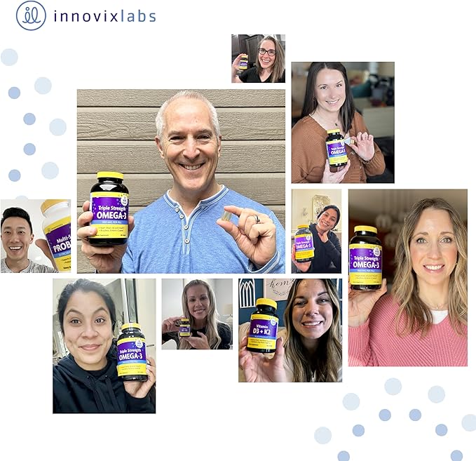 InnovixLabs Triple Strength Omega 3 Fish Oil Supplement, 900 mg, Pure EPA DHA Omega 3 Supplement Brain and Joints, Burpless Omega-3 for Women and Men with Enteric Coating, 200 Capsules
