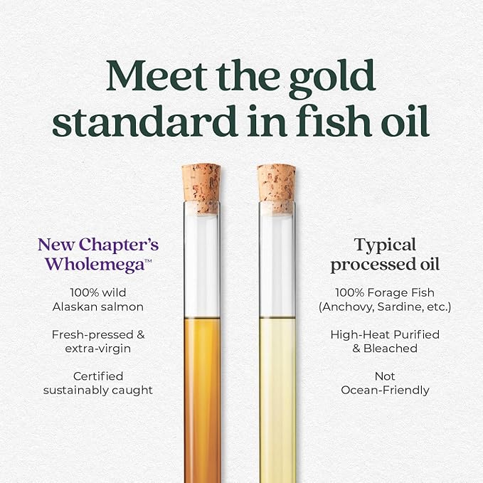 New Chapter Wholemega for Moms Fish Omega-3 + D3 for 180 ct, 500mg Softgels