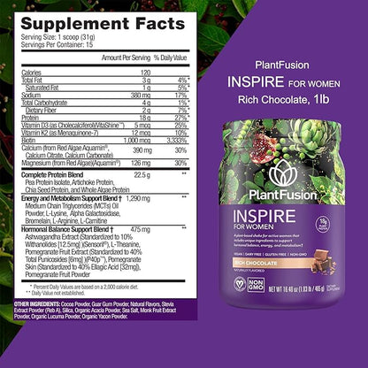 PlantFusion Inspire Plant Protein Powder for Women 1 lb