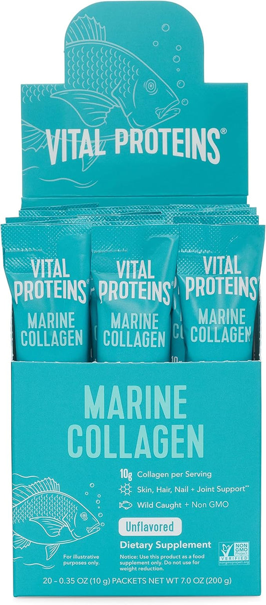 Vital Proteins Marine Collagen, Wild-Caught, Non-GMO (10g) (Box 20)