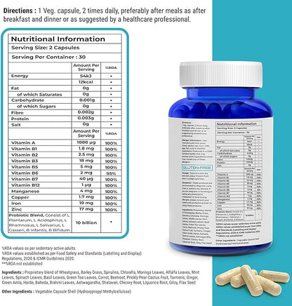 Biovitalia Multivitamins + Probiotics Dietary Supplement 60 Veg