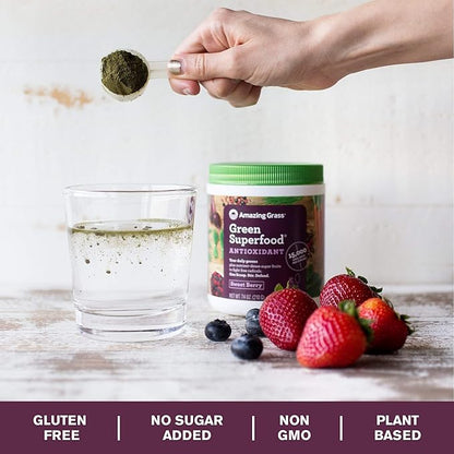 Amazing Grass Sweet Berry Antioxidant Superfood Powder, 7.4 OZ