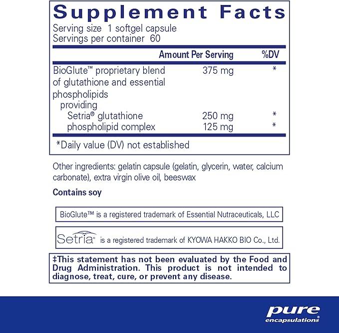 Pure Encapsulations Liposomal Glutathione 60 Softgel