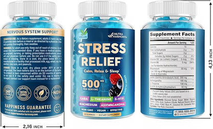 Stress Relief Supplement Gummies 500 mg 5-HTP | 60 Gummy
